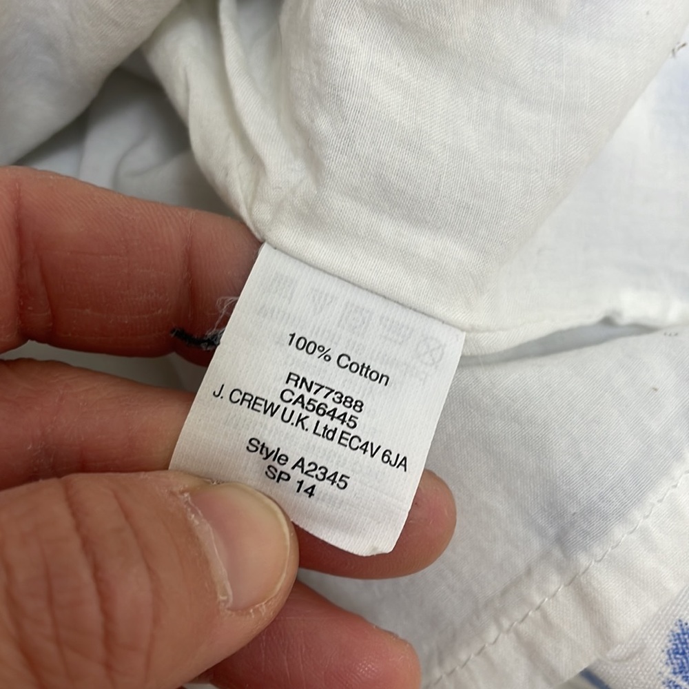 Madewell Blue and White Cotton Skirt - Picture 4 of 4